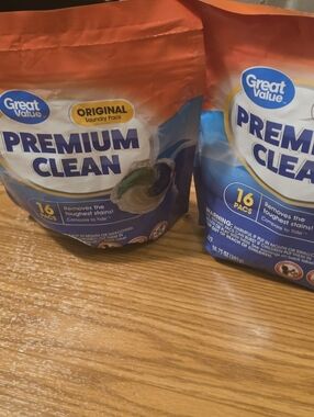 Premium Clean Laundry Pacs - Orange & Blue Packaging